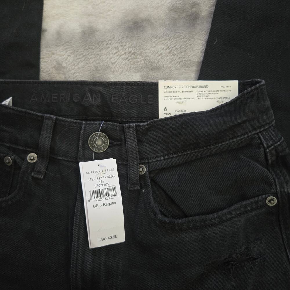 American Eagle Highest Rise 90’s Boyfriend Jeans NWT Size 6 28W Regular - Picture 5 of 5